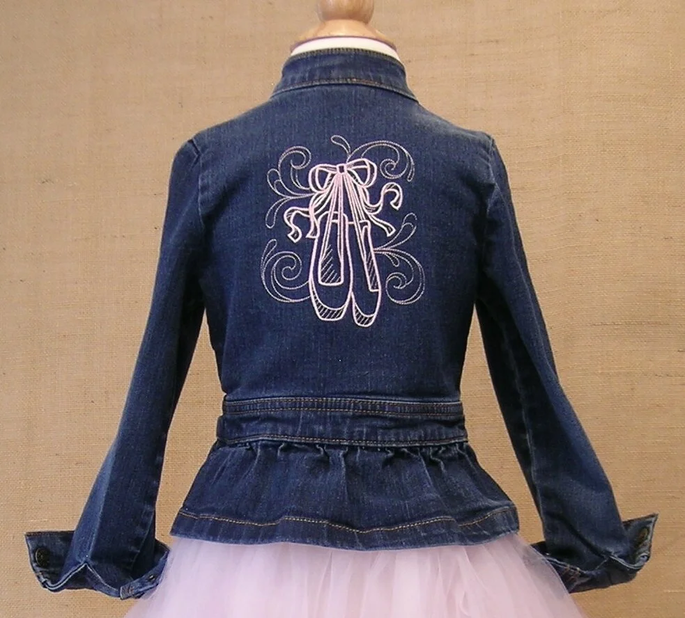 Ballerina Jean Jacket and Tutu, One Of A Kind Jean Jacket